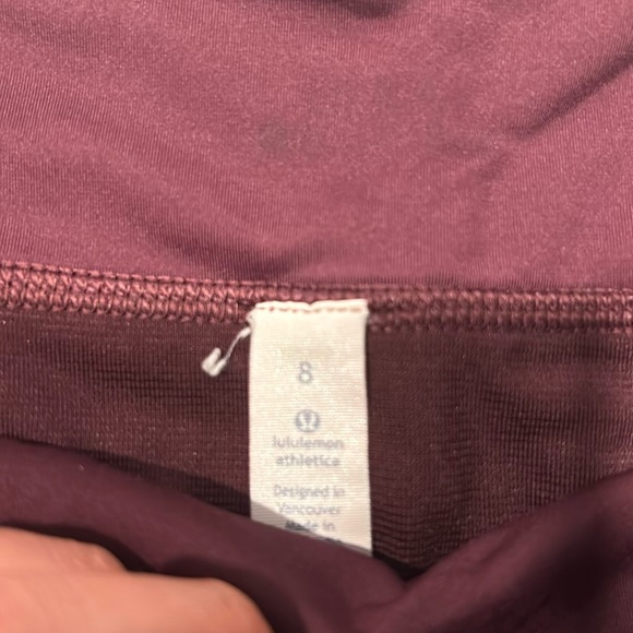 Burgundy lululemon shorts - Picture 2 of 2